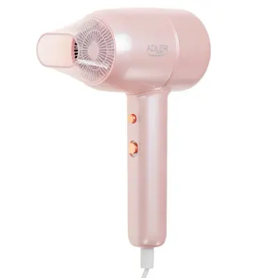 Uscator de par Adler AD 2279p, 1600 W, 2 viteze, 2 setari temperatura (Roz)