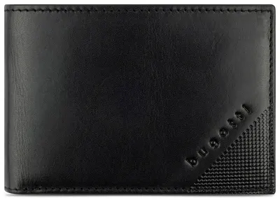 Portofel mini din piele Bugatti Nobile - Negru