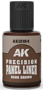 Șablon de contur pentru panouri AK Interactive - Precision Paneliner: Dark Brown (30 ml) (AK12104)