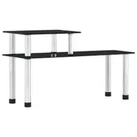vidaXL Raft de bucătărie, negru, 45x16x26 cm, sticlă securizată