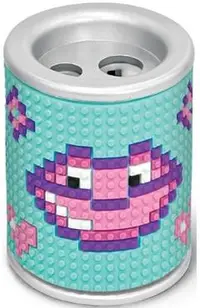 Ascutitoare 3D pixel verde cu 2 gauri si container