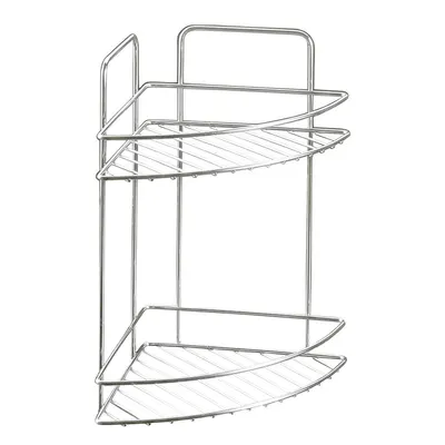 Raft pentru baie argintiu lucios din oțel Luxy – Metaltex