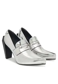Pantofi dama - Silver Gem Loafer Hi - piele naturala - Argintiu