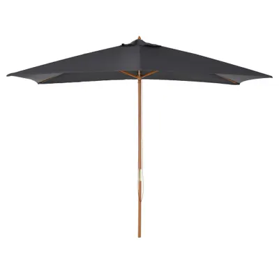 Outsunny Umbrelă de Grădină cu Frânghie și Orificii de Ventilație, 2.95x2x2.55 m, Gri Închis | Aosom Romania