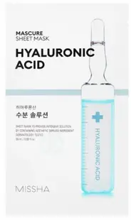 Missha Mascure Mască de față cu folie Hydra Solution Hyaluronic Acid, 28 ml