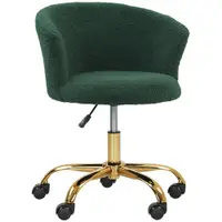Vinsetto Scaun de birou, scaun de birou ergonomic reglabil în înălțime, scaun pivotant, picior din oțel, verde | Aosom Romania
