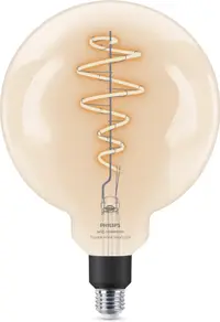 Bec inteligent Philips - Filament, 6.7W LED, E27, G200, dimmer