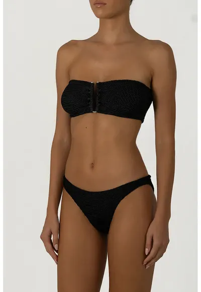 Set de sutien de baie si slip Bandeau - 2 piese - Negru