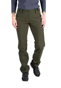 Pantaloni cu buzunre cu fermoar pentru drumetii Katy - Verde masliniu -