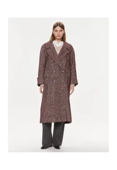 Palton dama - Wardrobe - 303180171 - Lana/Poliester/Textil - Rosu - Rosu