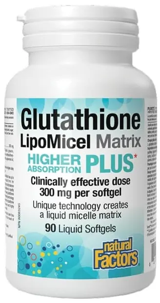 Glutathione LipoMicel Matrix, 300 mg, 90 capsule, Natural Factors