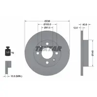 Disc frana TEXTAR 92036103