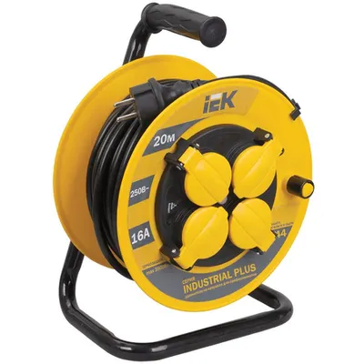 Derulator UK20 4 prizas 2P+PE/20 meters 3x1,5mm2 IP44 Industrial plus