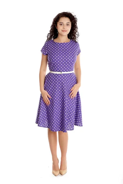 Rochie clos CV24037 mov lila/alb buline, Cesy | marimea L