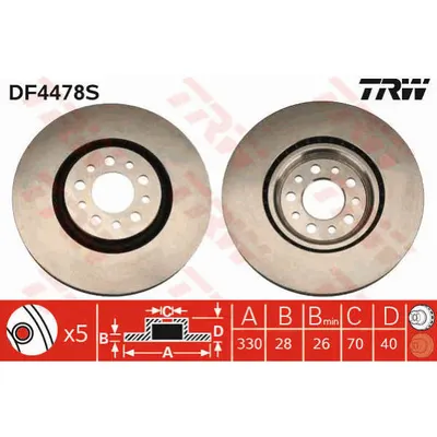 Disc frana TRW DF4478S