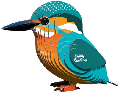Figurină 3D de asamblat Eugy - Pescăraș albastru