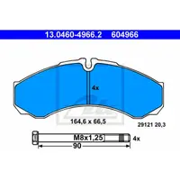 Set placute frana, frana disc ATE 13.0460-4966.2