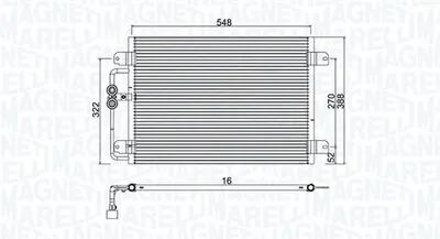 Radiator Ac Condensator Potrivit Renault Megane I, Megane I Classic, Megane I Coach, Megane Scenic, Scenic I 1.4-2.0 01.96-08.03