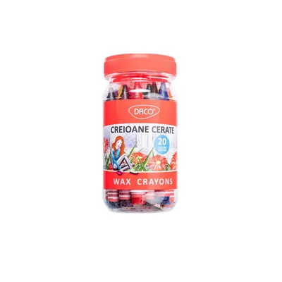 Creioane cerate, colorate, 20buc/set, Daco