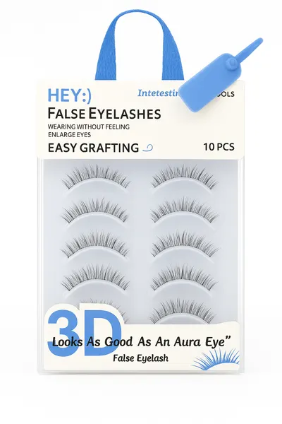 Set 5 Perechi Gene False 3D Aura Eye, Efect Natural & Volum Ușor H-9044