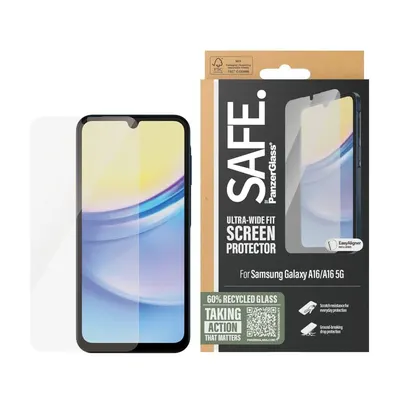 Protector de sticlă SAFE - Ultra Wide Fit, Galaxy A16 5G, transparent