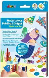 Carte de colorat cu apă Avenir - Origami, mare