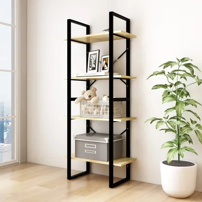 vidaXL Bibliotecă cu 4 rafturi, 60x30x140 cm, lemn masiv de pin