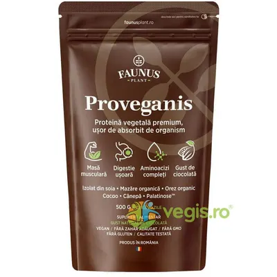 Proveganis Proteina Vegetala cu Aroma de Ciocolata Pudra 500g
