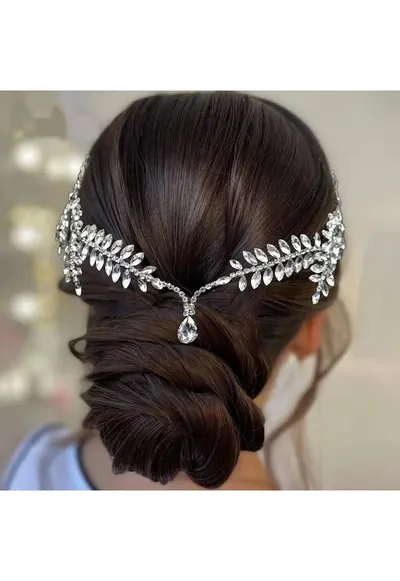 Accesoriu de par - argintiu - cu pietre - Indra C2