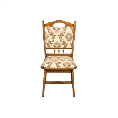 Scaun living FLANDER, cadru nuc + stofa print 06, 50x48x95 cm