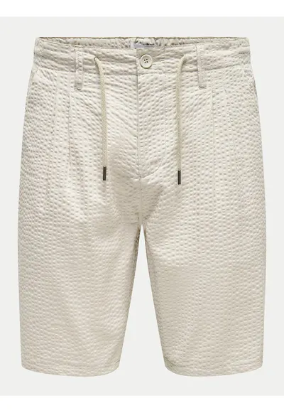 Pantaloni scurti barbati Sons - 22028301 - Bumbac - Bej - Bej