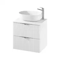 Dulap baie suspendat 60 pentru lavoar, alb mat, MDF, Cersanit Tirso