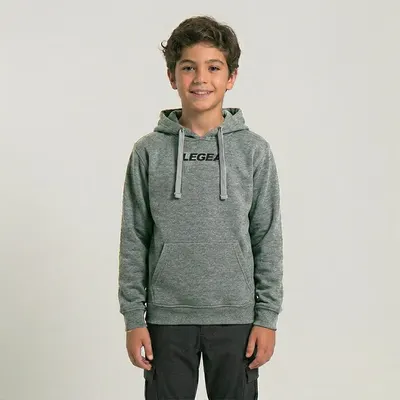 Junior Running Hanorac Traspirant cu Glugă și Zip Gri Melange
