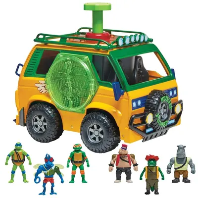 Set de Joaca Rulota Testoaselor Ninja cu 6 figurine Tales of the TMNT Mutation Station