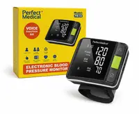 Tensiometru de incheietura Perfect Medical PM-52 cu senzori de inalta precizie, manseta 13,5-21,5 cm, functie vocala in limba romana, detectare aritmie, memorie 2 x 199