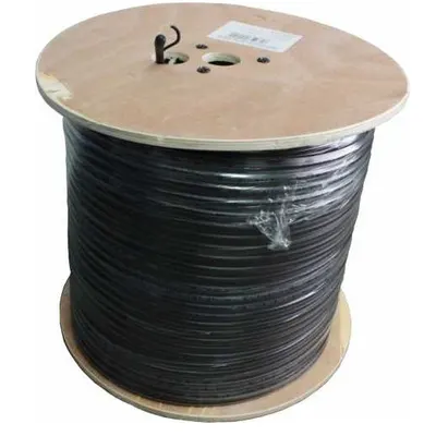 Cablu coaxial RG6 cu sufa, fire otel cuprat, triplu ecranat, rola 305m RG6MES-CCS/AL-TRISLD-305BK-WL