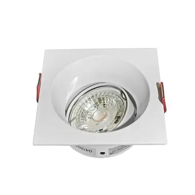 Spot patrat aluminiu reglabil WL-33090WH cod 21-340900 D 90x90mm h 46mm