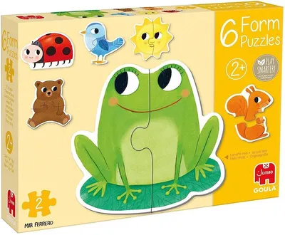Goula - Set puzzle cu animale pentru copii, 6 piese