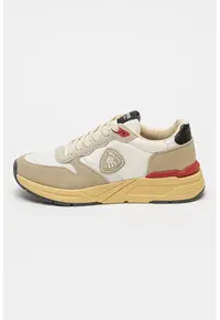 Pantofi sport cu insertii de piele intoarsa Ray - Alb/Bej