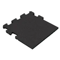Placă neagră din cauciuc 25mm - 50x50 cm - Piesă laterală pentru sistemul Puzzle