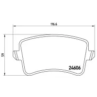 Set placute frana, frana disc BREMBO P 85 099X