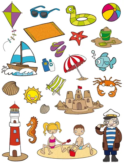Set stickere APLI - Plaja, 60 de bucati