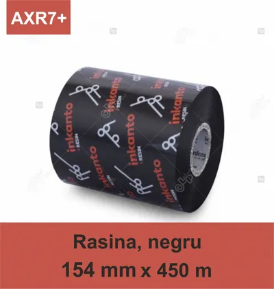 Ribon ARMOR Inkanto AXR7+, rasina (resin), negru, 154mmx450M, OUT