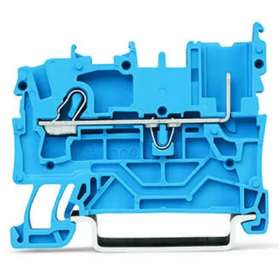 1-conductor/1-pin carrier terminal block; suitable for Ex nA applications; for DIN-rail 35 x 15 and 35 x 7.5; 2.5 mm²; Push-in CAGE CLAMP®; 2,50 mm²; blue