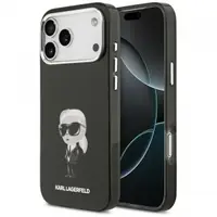 Husa MagSafe pentru Apple iPhone 17 Pro Max, Karl Lagerfeld, IML Aquarelle Karl Ikonik, Neagra