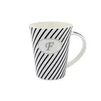 Cană din porțelan personalizată cu litera "F"