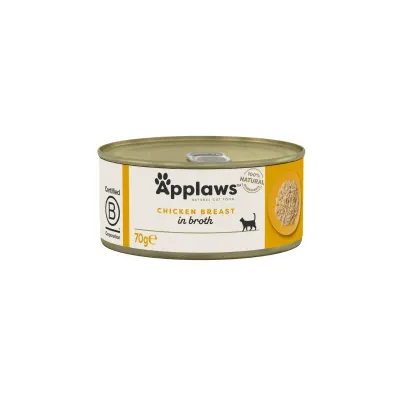 APPLAWS Piept, Pui, conservă hrană umedă pisici, (în supă), 70g