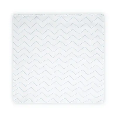Scutec din bumbac Lorelli 80x80 cm blue zig zag