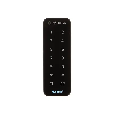 Tastatura de partitie cu cititor proximitate Satel Integra SO-MF5-B, Mifare, 13.56 MHz, cod PIN, card, buzzer, negru