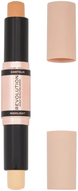Makeup Revolution Contur și iluminator tip stick, Light, 2 x 4.3 g